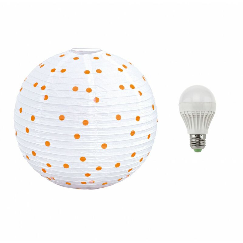 Boule de suspension à led de 5 watts en pointillé blanc orange éclairage de lampe suspendue