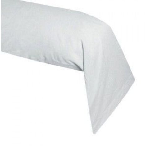 Une taie de traversin en coton gris perle 45 x 185 cm