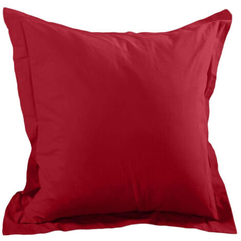 Housse De Couette 200x200 Cm Rouge à Motifs + 2 Taies 65x65 Cm - Parure De Lit En Microfibre - Fermeture Éclair - 10