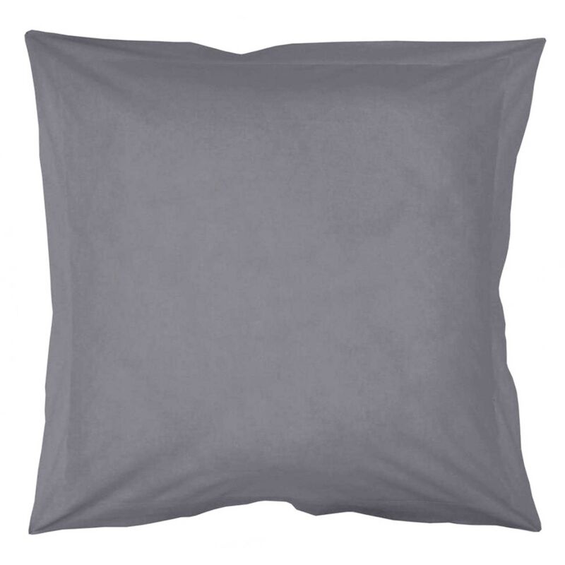 Stof - Une Taie d'oreiller Couleur Gris ardoise en coton Bio