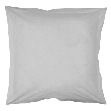 Une Taie d'oreiller Couleur Gris Perle en coton Bio