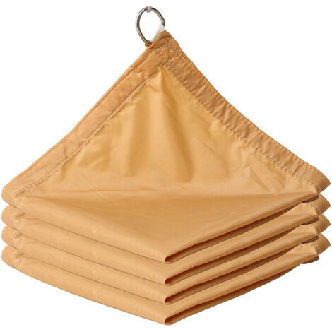 Une voile d'ombrage orange, 33 mètres, pour jardins de cour, usage extérieur, résistante à la pluie, imperméable et protectrice contre le soleil.