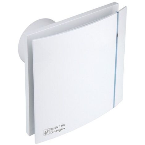 Unelvent – Aérateur Silent 100 mm – Débit d'air 85 m³/h – Niveau sonore 26.5 dB(A) – Installation murale ou plafond – Finition blanche