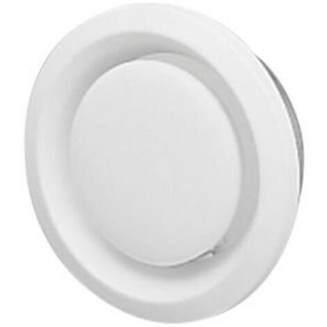 Unelvent – Bouche d'extraction fixe VMC 125mm – Cône fixe en plastique – Installation sur cloison mince ou dalle – Faible niveau sonore