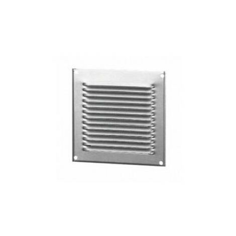Unelvent – Grille aération VMC en aluminium 210x210mm – Débit d'air 195 à 235 m3/h – Fixation en applique par vis – Pour ventilation intérieure et extérieure