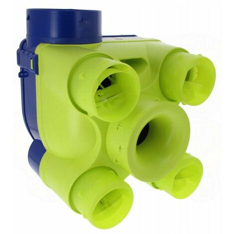 Unelvent – Groupe VMC simple flux autoréglable – Débit maîtrisé sans réglage – Piquages démontables – Compatible T1 à T7 jusqu'à 4 sanitaires - DECO 2 N