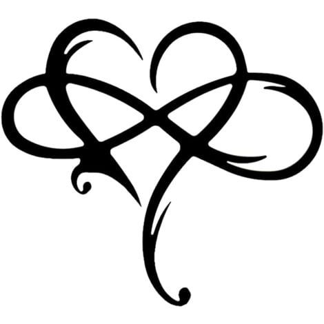OSQI Unendlichkeitsherz-Wanddekoration aus Stahl, Wanddekoration aus Metall, Unendlichkeits-Herzschild aus Metall, Dekor aus Schmiedeeisen, personalisierte Kunstwanddekoration, Wanddekoration aus Metall –