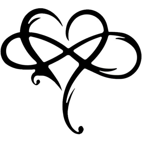 Unendlichkeitsherz-Wanddekoration aus Stahl, Wanddekoration aus Metall, Unendlichkeits-Herzschild aus Metall, Dekor aus Schmiedeeisen, personalisierte Kunstwanddekoration, Wanddekoration aus Metall –