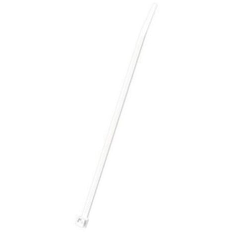 Unex 2221 collier de serrage blanc. 2.5mm x 101mm. Sachet de 200unds.