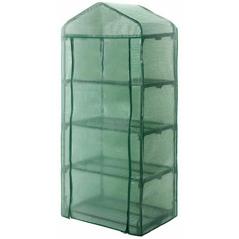 

Invernaderos huerto de 4 Estantes, Invernadero Pequeño de 69 x 49 x 158cm Invernadero de Tomates Patatas para Jardín Terraza Balcón, Verde - Unho