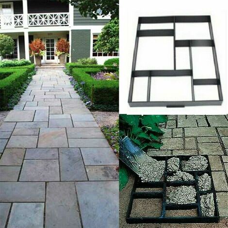 Unho – Moule à pavé béton 60x50cm – Résine PP réutilisable – Pour allées et terrasses – Nettoyage facile avec tuyau