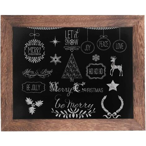 UNHO Pizarra Tiza Madera Tablero de Mensajes Magnético 28 x 35 x 2cm