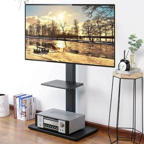 Soporte de mesa de pedestal de escritorio universal, soporte de TV, patas  de pedestal de base de TV, pies de montaje de soporte de TV con tornillos  para pantalla de 32-65 pulgadas