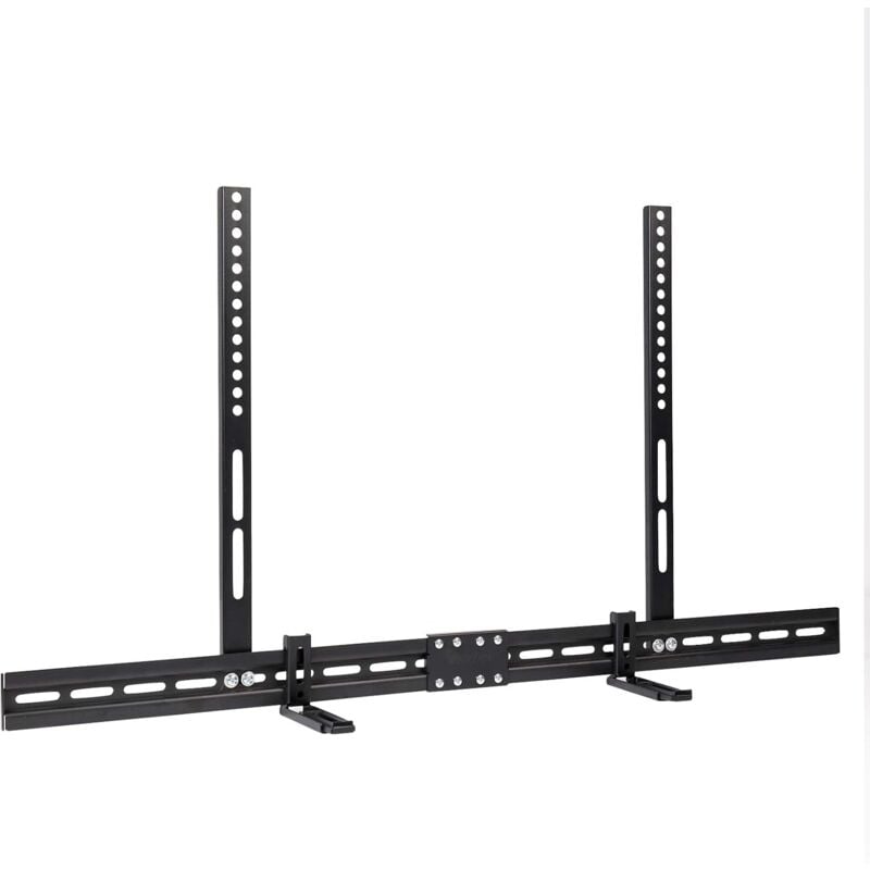 Image of Unho - staffa soundbar universale, staffa soundbar sopra tv supporto soundbar tv soundbar supporto soundbar universale a muro con/senza fori con