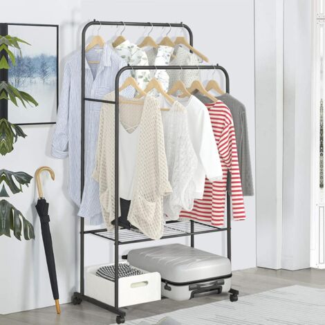 Copertura Protettiva Per Stand Appendiabiti - Antipolvere, Traspirante, 121x167x60 Cm, Nero - Foto 2