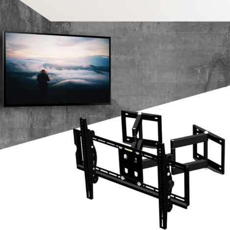 Unho – Support TV mural inclinable 32-65 pouces – Charge 35kg – VESA 400x600mm – Distance réglable 73-420mm – Angle de vision ±15°