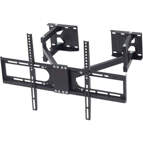 Unho – Support TV mural inclinable et orientable pour écrans 32-65 pouces – Charge max 35kg – VESA 400x600mm – Acier noir