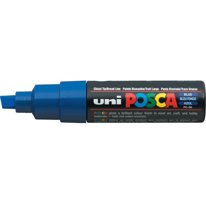 Posca Marker Broad Chisel Tip PC-8K - Blue - Uni-ball