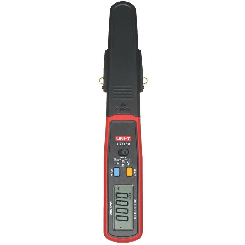 

UNI-T SMD probador de resistencia de condensadores diodo (RCD) Parametro LCD del metro de rango automatico de SMD multimetro digital, UT116A