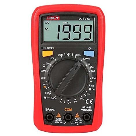 UNI-T UT131B SÉRIE UT131 MULTIMÈTRE TAILLE DE LA PAUME, 200V-250V AC, 200µA-10A
