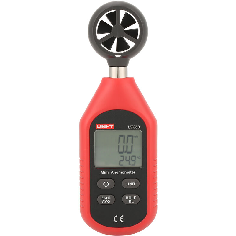 Uni - t ut363 haute précision LCD anémomètre numérique vitesse du vent thermomètre testeur