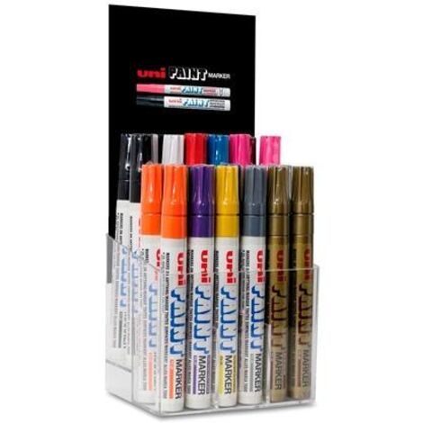 UNIBALL EXPOSITOR MARCADOR PERMANENTE PAINT MARKER PX-20/30P SURTIDO -30U-