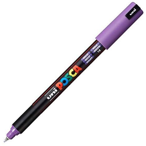 UNIBALL MARCADOR POSCA PC-1MR NO PERMANENTE PUNTA EXTRAFINA 0.7MM VIOLETA