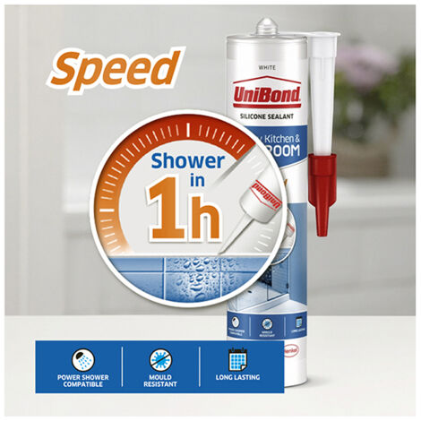 UniBond 2707164 Speed Seal Shower/Bathroom Clear 300ml UNI1653