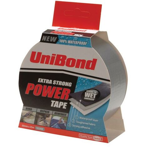 UniBond Powertape Silver Adhesive Tape 50mm x 25m - Model UNI1518497
