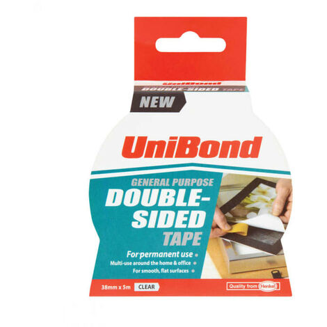Unibond UNI1668253 Double Sided Tape 38mm x 5m