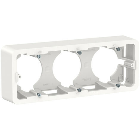 Unica - boîte en saillie - Blanc - 3 postes (NU840618)