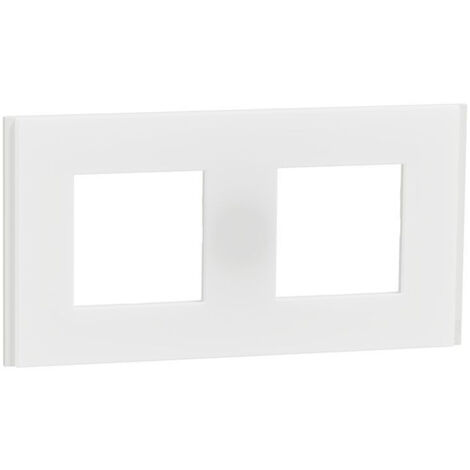 Unica Déco Signature - Plaque de finition - Blanc neige - 2P - horiz vert (NU600479)