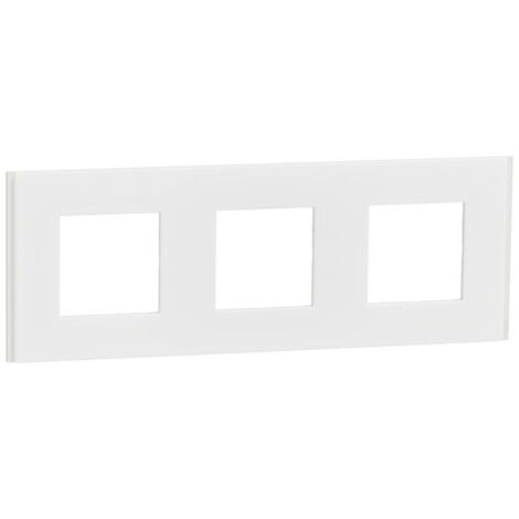 Unica Déco Signature - Plaque de finition - Blanc neige - 3P - horiz vert (NU600679)