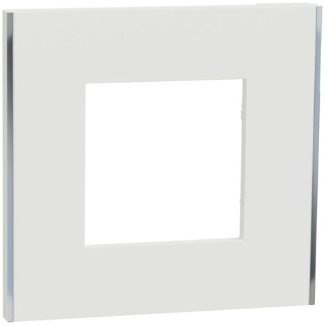Unica Déco Subtil - Plaque de finition - Blanc liseré argent  - 1P (NU600240)