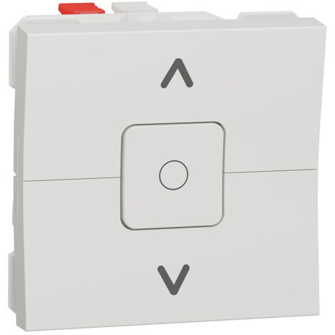 Unica - inter volet-roulant - 3 touches - 6A - 2 mod - Blanc anti - méca seul (NU320820)
