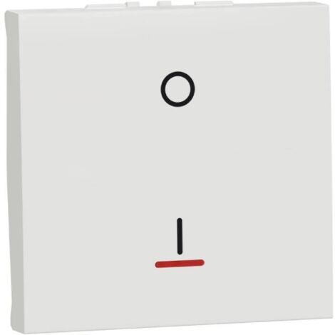 Unica - interrupteur bipolaire lumineux (indication) - 2 mod - Blanc - méca seul (NU326218S)