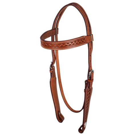 Unica, Marrone Chestnut: Testiera western border stamp