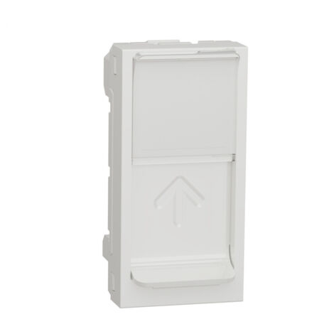 Unica - prise pour 1 RJ45 S-One - 1 mod - Blanc - méca seul (NU941018)