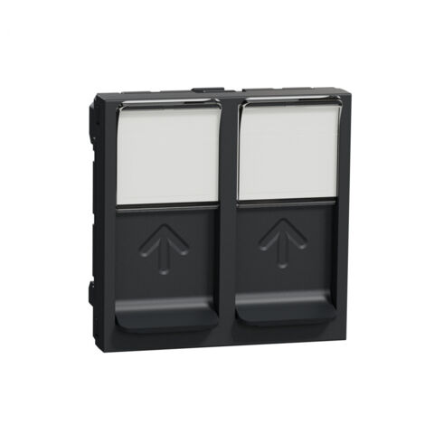 Unica - prise pour 2 RJ45 S-One - 2 mod - Anthracite - méca seul (NU942054)