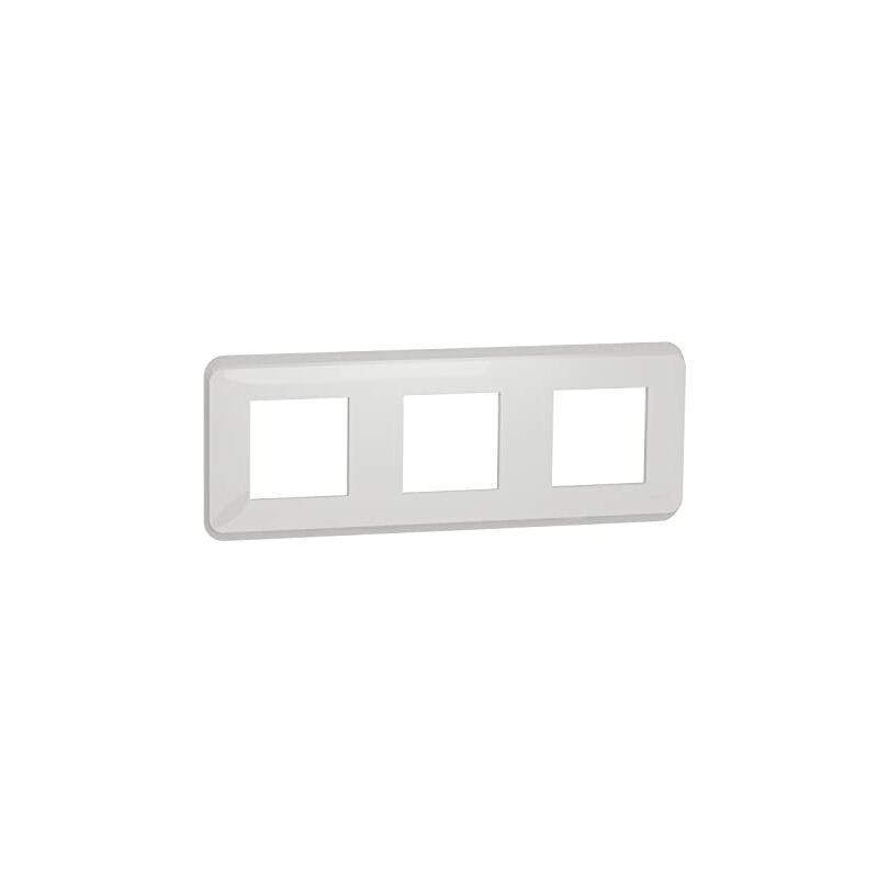 Schneider unica pro plaque de finition 3 postes blanc - NU400618