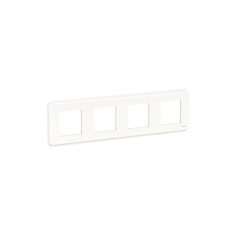 Schneider unica pro plaque de finition 4 postes blanc - NU400818