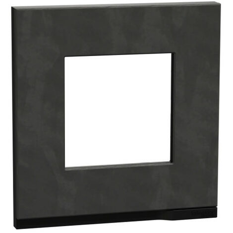 Unica Pure - plaque de finition - Ardoise liseré Anthracite - 1 poste (NU600287)