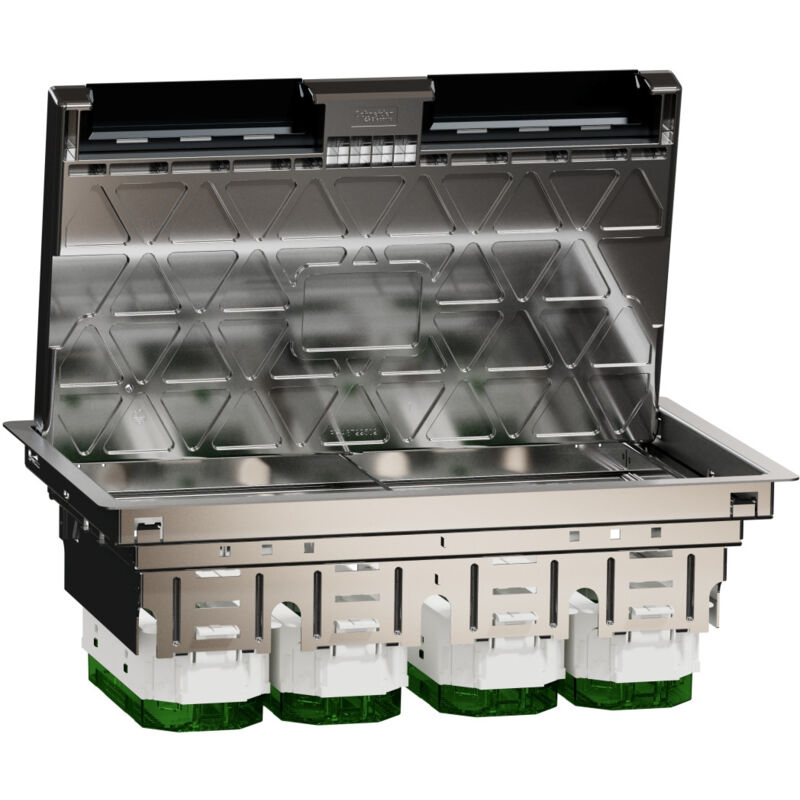 Unica System+ Boîtier de sol xl 4x6mod ou 12 postes métal IK09 IP20 schneider INS52127