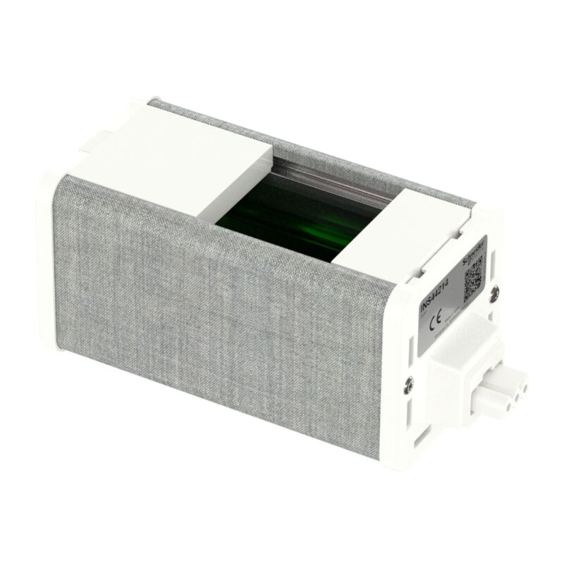 Bloc nourrice précâblée vide 2 modules 45x45mm à équiper blanc/tissu Kvadrat m UnicaSystem