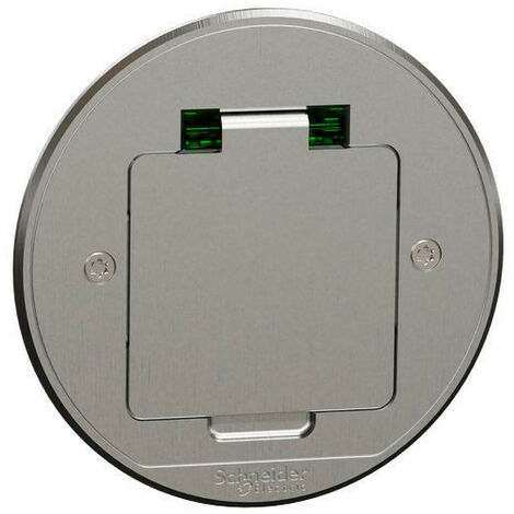 Unica System+ - Prise de sol XS IK08 IP44 - 2P+T - ronde métal (INS52103)