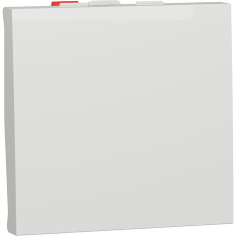 Unica - va-et-vient - 10A - connex rapide - 2 mod - Blanc antimicrob - méca seul (NU320320)