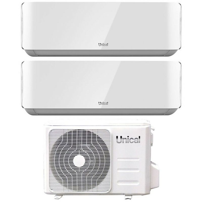 Unical - Dual Split rèversible Air Conditioner air cristal 13+13 series with XMX2 18HE R-32 Wi-Fi Optional 13000+13000