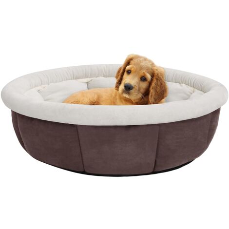 Relaxdays Casetta per Gatti, Pouf per Sedersi, HLP: 38,5x37x37 cm, Cuccia  per Cani Piccoli, Lettino Mici, Marrone Chiaro