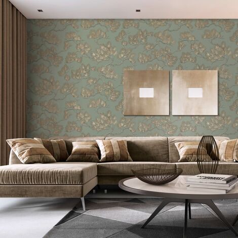 Unico Design DUTCH WALLCOVERINGS Carta da Parati Motivo a Pino Verde Magnifico it - Verde81398 - Verde