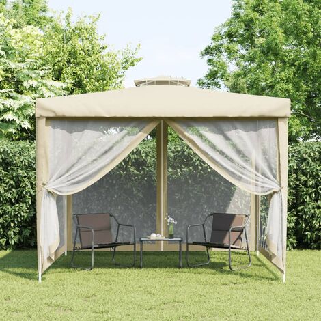 RELAX4LIFE Gazebo da Giardino 3x3M, Gazebo da Esterno con 4 Tendine  Laterali, Struttura in Acciaio, Zanzariera Chiudibile e Rimovibile, per  Cortile, Prato e Giardino (3x3x2,65M, Beige) : : Giardino e  giardinaggio